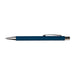 Expo Essentials Pack - A blue pen with a silver clip and tip, featuring a smooth finish. It includes a branding logo.