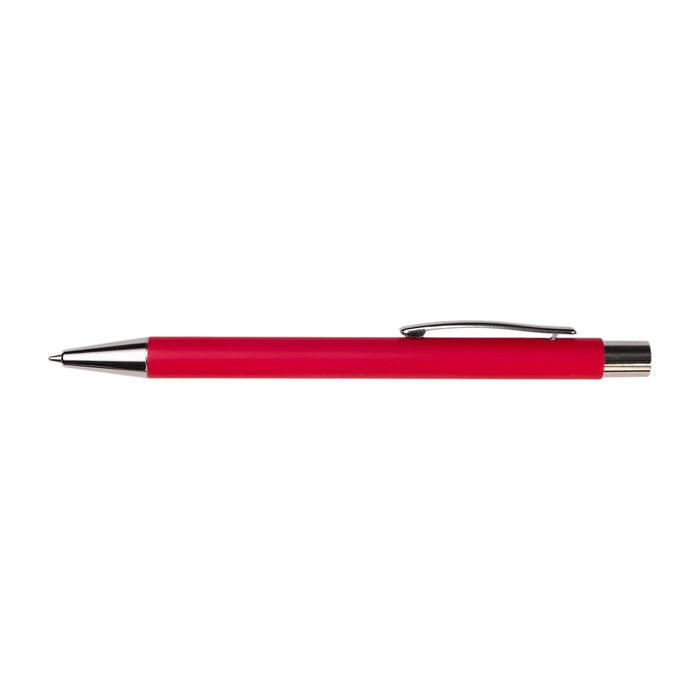 Expo Essentials Pack - A red pen with a silver clip and tip. The pen has a smooth, sleek design.
