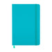 Expo Essentials Pack - A turquoise notebook with a matching elastic band and ribbon marker, featuring a plain cover and no visible branding.