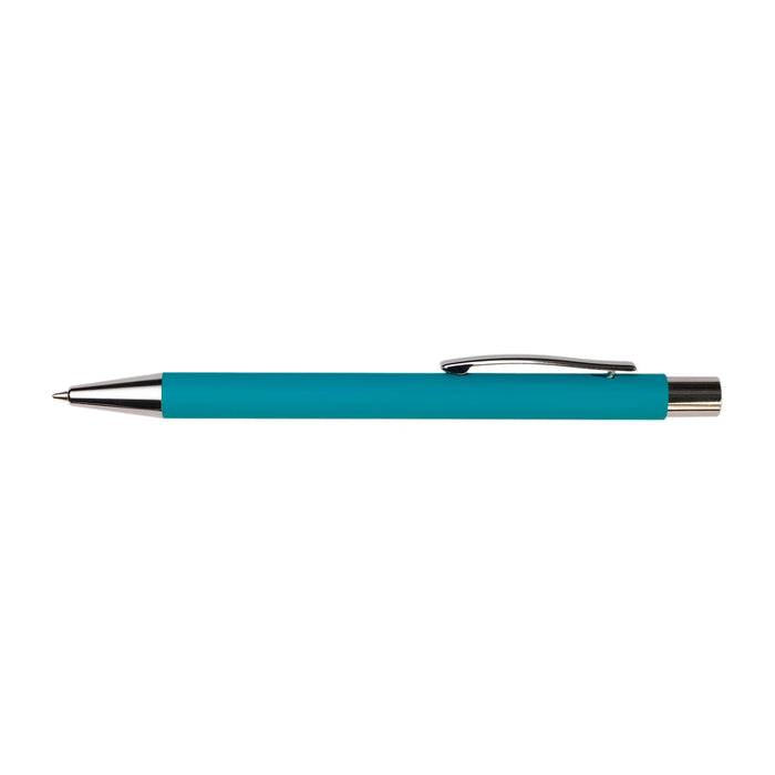 Expo Essentials Pack - A turquoise ballpoint pen with a metallic clip and a sleek design.