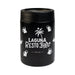 The Gone Fishing Pack - A black drink bottle with a palm tree design and a logo. Features illustrations of beer mugs around it.