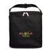 The Knock Off Pack - A black insulated bag with a zip closure and a logo on the front. It features a carry handle and a front pocket.