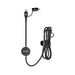 Tech Pack Connect - A black charging cable featuring a round connector with a logo, designed for various devices.