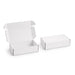 Custom Box with Locking Lid 290 x 175 x 60mm - A white cardboard box with a locking lid, measuring 290 x 175 x 60mm, displayed open and closed.