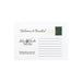 The Sun & Sip Gift Set - A postcard featuring a palm tree design, with a green and white colour scheme and a space for writing.