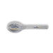 Juniper Cutlery Set - A stainless steel spoon with a blue and yellow logo featuring "LEMON & LIME." The handle is sleek and curved.