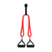 Anywhere Resistance Fitness Set - A resistance fitness set featuring red elastic bands with black handles and a wall attachment.