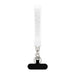 Wrist Tactile Phone Holder Keytag - A white wrist strap with tactile design and a metal keyring attachment, featuring a black base section.