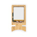Oscar Illuminating Charging Stand - A bamboo charging stand with a rectangular surface and an electronic base, featuring a simple design and one logo.