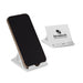 Glide Phone Stand - A white phone stand with a smartphone propped up, featuring a logo on one side.