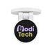 Tutor Maglock Phone Holder - A round phone holder in white with a dark circular base featuring a logo in purple and green.