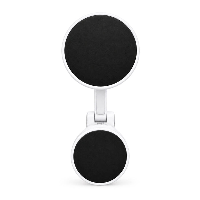 Tutor Maglock Phone Holder - A two-part phone holder in white with black circular magnet sections, designed for secure attachment.