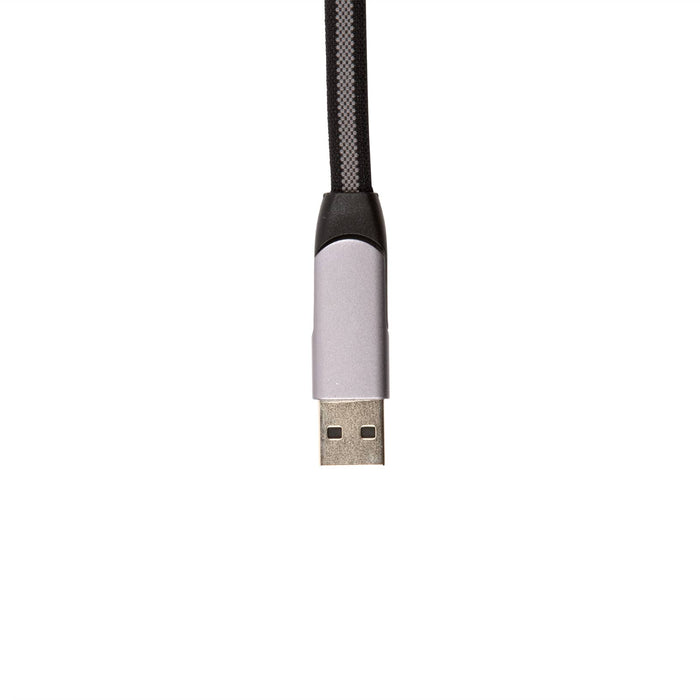 Volt Combo Cable - A charging cable with a gray USB connector and a braided black exterior.