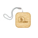 Reveal Square Wireless Charger Set - A square wireless charger set made of bamboo, featuring a decorative engraving and a grey strap.