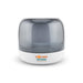 Dazzle RGB Speaker - A compact grey and white speaker featuring a rounded design and a logo on the front.