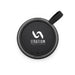 Empire Maglock Ph Stand Speaker - A round black speaker with a textured surface and a strap, featuring a logo on the front.