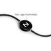 Aura by Nomis Cable - A black illuminated charging cable featuring a round connector and a decorative braided design.