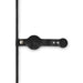 Aura by Nomis Cable - A black charging cable with a leather strap for organisation, featuring a logo on the strap.