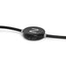 Aura by Nomis Cable - A black charging cable with a round switch feature and a textured exterior. It includes a logo on the switch.