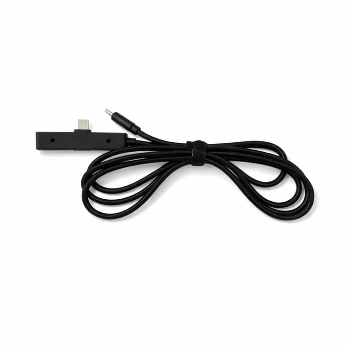 Ultra Power Cable - A black charging cable featuring a USB connector and a rounded end, neatly coiled for easy storage.