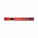 Event Wrist Band - A vibrant red wristband featuring a gradient design with an adjustable clasp and a logo.