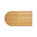 Cup Warmer with Inductive Charger - A bamboo cutting board featuring a smooth surface and an oval edge, with a rectangular inset area for slicing.