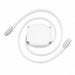 Reel 100W Cable - A white 100W cable with a retractable design, featuring a sleek square casing and USB connectors on each end.