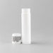 Flavoured Lip Balm SPF - A white lip balm container and a small white cap, featuring an unobtrusive logo.