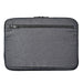 Cupertino Laptop Sleeve 16 - A grey laptop sleeve with a zippered compartment, designed for a 16-inch laptop. It features a textured fabric and branding.