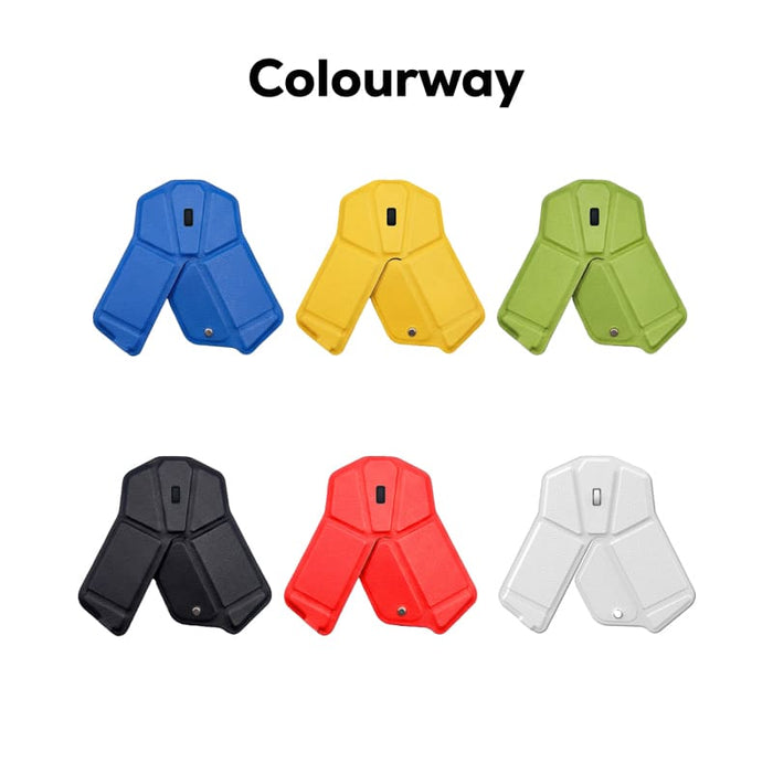 Stealth Foldable Wireless Mouse - A collection of foldable wireless mice in blue, yellow, green, black, red, and white, featuring a logo on each.