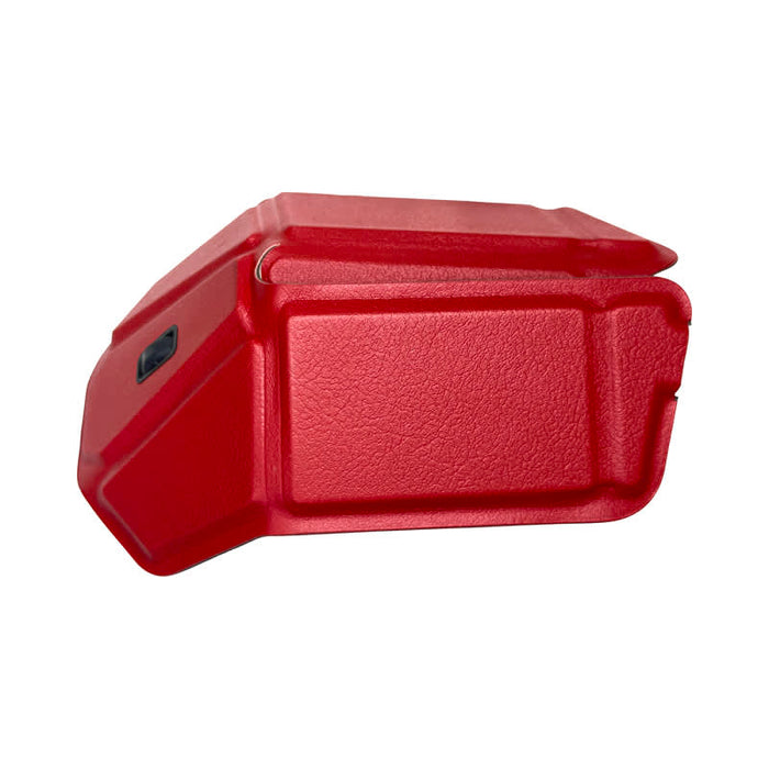 Stealth Foldable Wireless Mouse - A red foldable wireless mouse with a textured surface and an integrated logo. The design is compact and sleek.