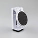Traveler Mobile Phone Stand - A white mobile phone stand featuring a round black base and adjustable arm for supporting devices.