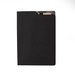 SunScribe Notebook (A4) - A black A4 notebook featuring a sleek design with a pocket and an interior insert for holding cards.