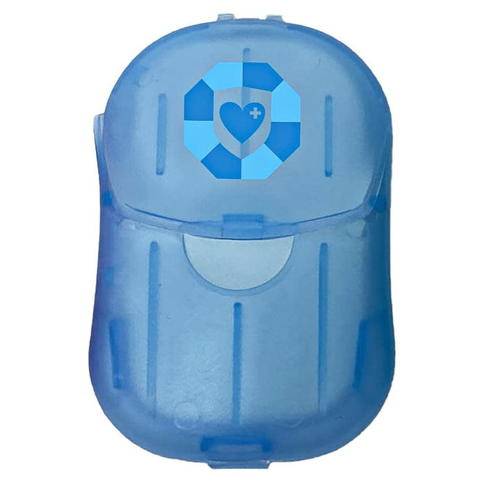 Soapy - A blue promotional product featuring a compact design and a logo on the front.