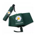 Full Colour Poppins Umbrella - A full colour green umbrella with a daisy design and a matching cylindrical case. It features a logo on the case.