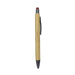 Manopoli Bamboo Pen - A bamboo pen featuring a red stylus tip and a black end, with a clip for easy attachment.