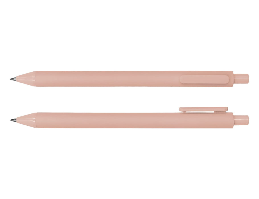 Virgo Ball Point Pen - A set of two Virgo ballpoint pens in soft pink, featuring a sleek design and a clip for easy carrying.