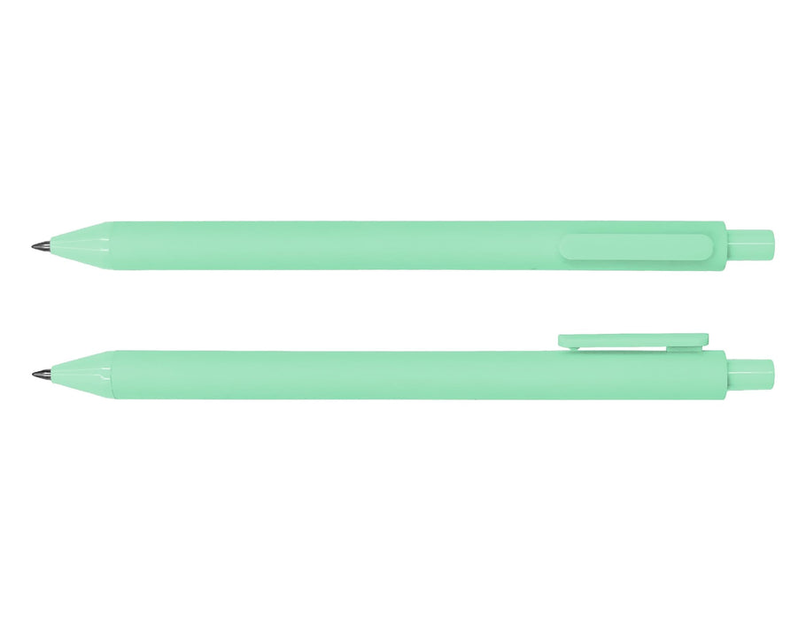 Virgo Ball Point Pen - A mint green ballpoint pen with a smooth barrel and a clip, featuring a sleek design.