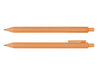 Virgo Ball Point Pen - An orange ballpoint pen with a sleek design and a clip, featuring a branding logo.