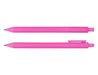 Virgo Ball Point Pen - A pink ballpoint pen with a smooth finish, featuring a clip and a rounded tip. It has a simple logo.