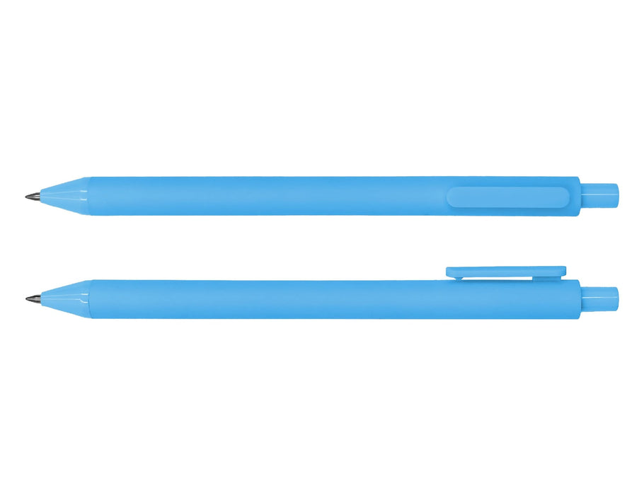 Virgo Ball Point Pen - A blue ballpoint pen with a smooth finish and a clip on the side, featuring a simple design and a tip for writing.