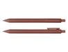 Virgo Ball Point Pen - A brown Virgo ballpoint pen, featuring a sleek design and a clip for easy attachment. It has a smooth writing tip.