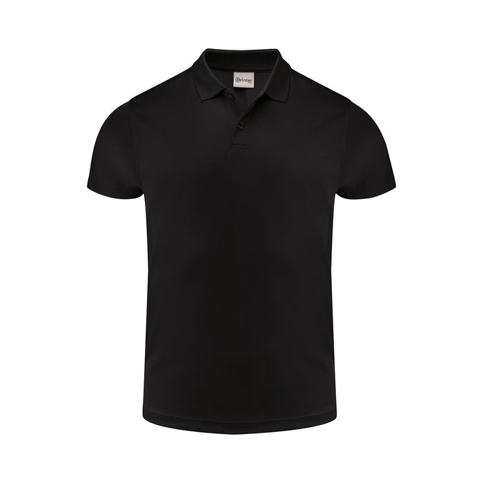 Men's Smash Polo - A black polo shirt with a classic collar and a small logo on the upper side. Suitable for casual wear.