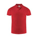 Men's Smash Polo - A red men's polo shirt featuring a collar and short sleeves, with a logo on the upper back.