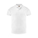 Men's Smash Polo - A plain white polo shirt with a collar and short sleeves, featuring a logo on the chest.