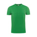 Men's Printer 140 Tee - A green men's t-shirt with a crew neck and short sleeves, featuring a logo.