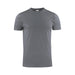 Men's Printer 140 Tee - A grey men's t-shirt with a round neck and short sleeves. The shirt features a logo on the tag.