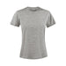 Women's Printer 160 Tee - A grey women's t-shirt with short sleeves and a crew neck, featuring a logo.