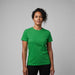 Women's Printer 140 Tee - A green women's t-shirt with a classic fit, featuring a crew neck and short sleeves. The shirt has a simple design.