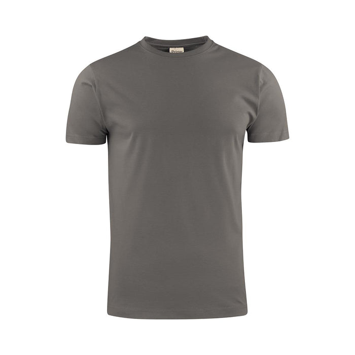 Men's Printer 160 Tee - A grey men's t-shirt with a round neck and short sleeves, featuring a subtle logo on the label.